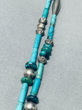 One Of The Most Unique Vintage Navajo Turquoise Heishi Sterling Silver Necklace-Nativo Arts