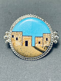 Detailed Pueblo Sky Native American Navajo Sterling Silver Ring-Nativo Arts