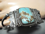 Early Vintage Native American Navajo 8 Turquoise Sterling Silver Bracelet-Nativo Arts
