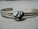 Very Rare Vintage Native American Navajo Dry Creek Turquoise Sterling Silver Bracelet-Nativo Arts