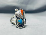 Unbelievable Vintage Native American Navajo Bisbee Turquoise Sterling Silver Ring-Nativo Arts
