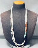 Native American Rare Vintage Santo Domingo Turquoise Pipestone Shell Necklace-Nativo Arts