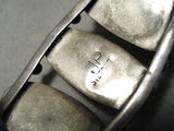 Incredible Vintage Native American Navajo Old Kingman Turquoise Sterling Silver Bracelet Old-Nativo Arts