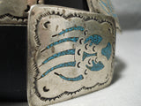 One Of The Best Vintage Native American Navajo Sterling Silver Turquoise Concho Belt-Nativo Arts