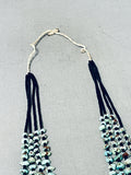 Native American Classic Vintage Santo Domingo Royston Turquoise Black Shell Necklace-Nativo Arts