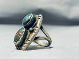 Amazing Vintage Native American Navajo Turquoise Sterling Silver Ring-Nativo Arts
