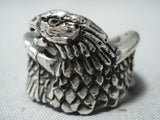 Majestic Navajo Sterling Silver Eagle Ring Native American-Nativo Arts