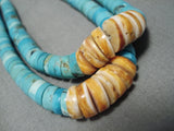 Quality Early Vintage Native American Navajo Blue Gem Turquoise Jacla Pendant Old-Nativo Arts