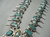 Women's Native American Navajo Basalt Turquoise Sterling Silver Squash Blossom Necklace-Nativo Arts