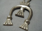 Early Vintage Native American Navajo Ingot Sterling Silver Naja Necklace Old-Nativo Arts