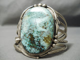 Very Important Vintage Native American Navajo Montezuma Turquoise Sterling Silver Bracelet-Nativo Arts