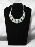 Charles Loloma Student Vintage Native American Navajo Turquoise Sterling Silver Necklace-Nativo Arts