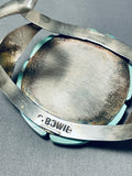 Important Vintage Native American Navajo Roadrunner Turquoise Inlay Sterling Silver Bracelet-Nativo Arts