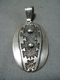Tommy Singer Vintage Navajo Sterling Silver Pendant Native American Old-Nativo Arts