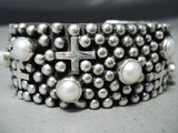 Unbelievable Navajo Pearl Sterling Silver Bracelet Native American-Nativo Arts