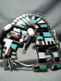 Museum One Of Finest Vintage Native American Zuni Turquoise Sterling Silver Bracelet-Nativo Arts
