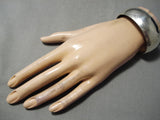 Exceptional Vintage Navajo Sterling Silver Bracelet Old Native American-Nativo Arts