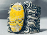 One Of The Most Unique Ever Native American Navajo Honeybee Jasper Sterling Silver Bracelet-Nativo Arts