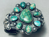 One Of The Best Ever Vintage Native American Navajo Damale Turquoise Sterling Silver Bracelet-Nativo Arts