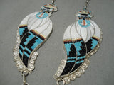 One Of Most Talented Inlayers Native American Zuni Turquoise Sterling Silver Necklace-Nativo Arts