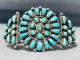 Native American Very Old Vintage Navajo Turquoise Sterling Silver Bracelet Cuff-Nativo Arts