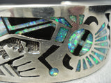 One Of The Most Intrciate Vintage Native American Navajo Opal Turquoise Sterling Silver Bracelet-Nativo Arts