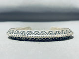 Precision Artist Vintage Native American Navajo Gary Reeves (d) Sterling Silver Bracelet-Nativo Arts