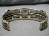 Very Rare Vintage Native American Navajo Bisbee Turquoise Sterling Silver Bracelet Old-Nativo Arts