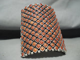 Best Coral Diamond Native American Navajo Sterling Silver Bracelet-Nativo Arts