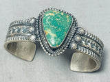 Sensational Native American Navajo Damale Turquoise Sterling Silver Stars Bracelet-Nativo Arts
