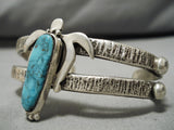 Exquisite Vintage Navajo Turtle Native American Sterling Silver Bracelet Cuff-Nativo Arts