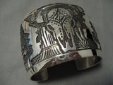 Quality Vintage Native American Navajo Betty Becenti Kokopelli Sterling Silver Bracelet-Nativo Arts
