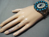 Blue Jay Vintage Native American Zuni Sleeping Beauty Turquoise Sterling Silver Bracelet-Nativo Arts