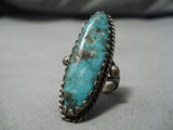 Fabulous Vintage Native American Navajo Rare Turquoise Sterling Silver Ring-Nativo Arts