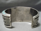 Thick! Museum Vintage Native American Navajo Multi Technique Turquoise Sterling Silver Bracelet-Nativo Arts
