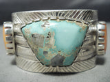 Native American Famous Vintage Navajo Carico Lake Turquoise Sterling Silver Bracelet Cuff-Nativo Arts