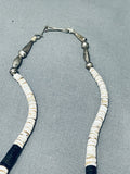 Native American Amazing Vintage Santo Domingo Turquoise Jet Shell Sterling Silver Necklace-Nativo Arts