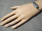 Marvelous Vintage Native American Navajo Turquoise Sterling Silver Bracelet Old-Nativo Arts