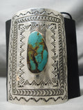 Tall Towering Vintage Native American Navajo Royston Turquoise Sterling Silver Ketoh Bracelet-Nativo Arts