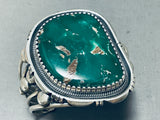 One F The Best Ever Vintage Native American Navajo Verdy Jake Turquoise Sterling Silver Bracelet-Nativo Arts