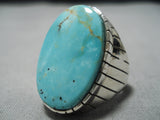 Amazing Vintage Navajo Royston Turquoise Sterling Silver Native American Ring-Nativo Arts