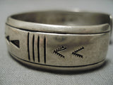 Authentic Vintage Native American Navajo Thomas Singer Sterling Silver Bracelet-Nativo Arts