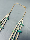 Native American Opulent Vintage Santo Domingo Royston Turquoise Sterling Silver Necklace-Nativo Arts