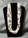 Native American Important Coriz Family Santo Domingo Turquoise Shell Necklace-Nativo Arts