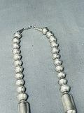 One Of The Most Unique Vintage Native American Navajo Tubule Sterling Silver Necklace Set-Nativo Arts
