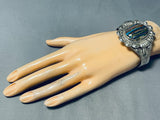 One Of The Best Vintage Native American Navajo Rainbow Calsilica Sterling Silver Bracelet-Nativo Arts