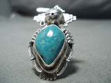 Outstanding Navajo Old Kingman Sterling Silver Kachina Ring Native American-Nativo Arts