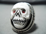 One Of The Most Detailed Ever Sterling Silver Skull Ring-Nativo Arts