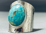 Astonishing Native American Navajo Royston Turquoise Sterling Silver Ring-Nativo Arts