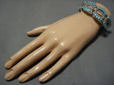 Exceptional Vintage Navajo Native American Turquoise Sterling Silver Bracelet-Nativo Arts